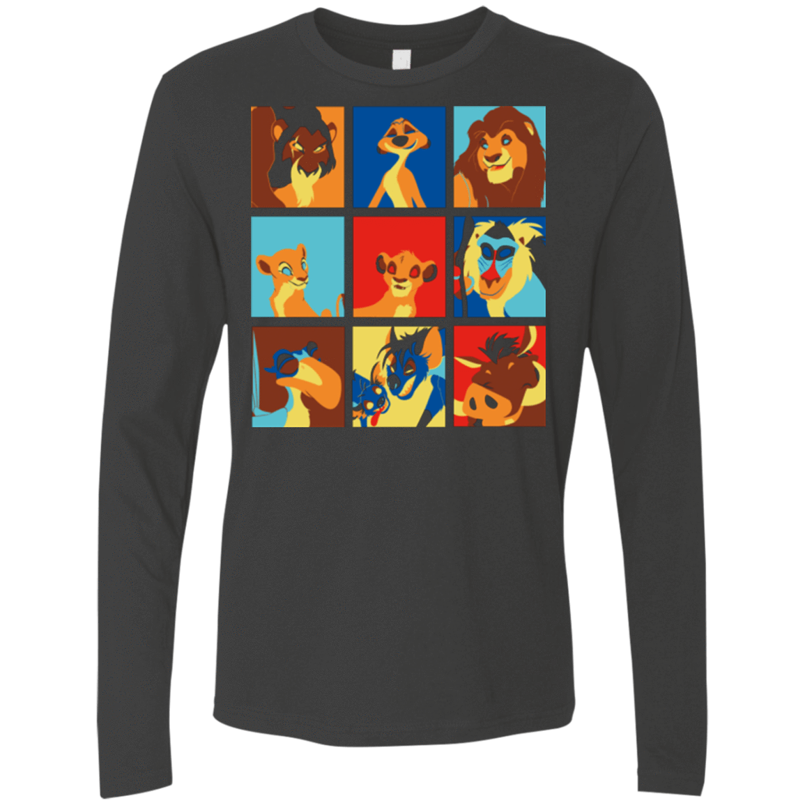 T-Shirts Heavy Metal / Small Lion Pop Men's Premium Long Sleeve