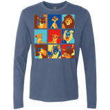 T-Shirts Indigo / Small Lion Pop Men's Premium Long Sleeve