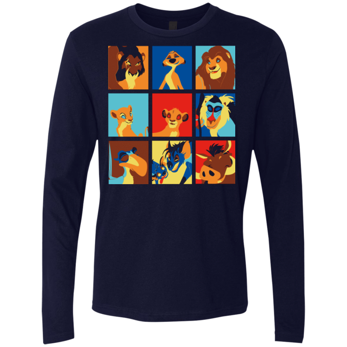 T-Shirts Midnight Navy / Small Lion Pop Men's Premium Long Sleeve