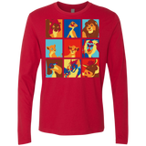 T-Shirts Red / Small Lion Pop Men's Premium Long Sleeve