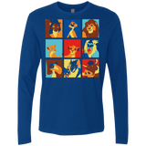 T-Shirts Royal / Small Lion Pop Men's Premium Long Sleeve