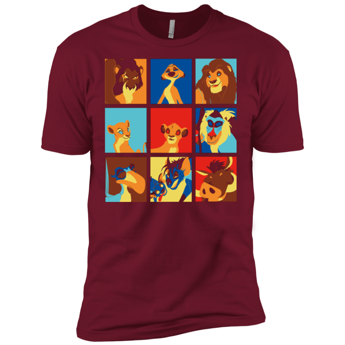 T-Shirts Cardinal / X-Small Lion Pop Men's Premium T-Shirt