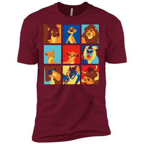 T-Shirts Cardinal / X-Small Lion Pop Men's Premium T-Shirt