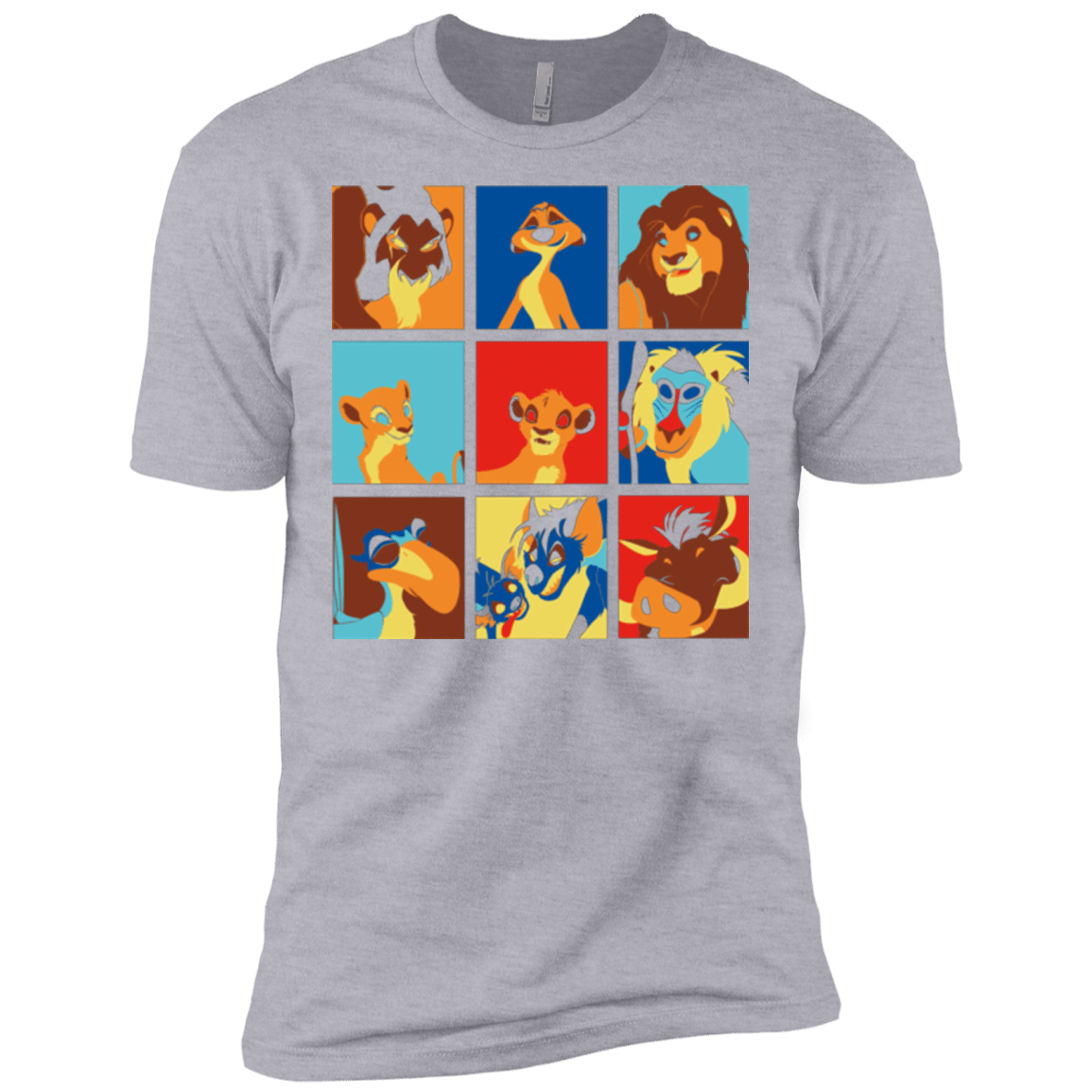 T-Shirts Heather Grey / X-Small Lion Pop Men's Premium T-Shirt