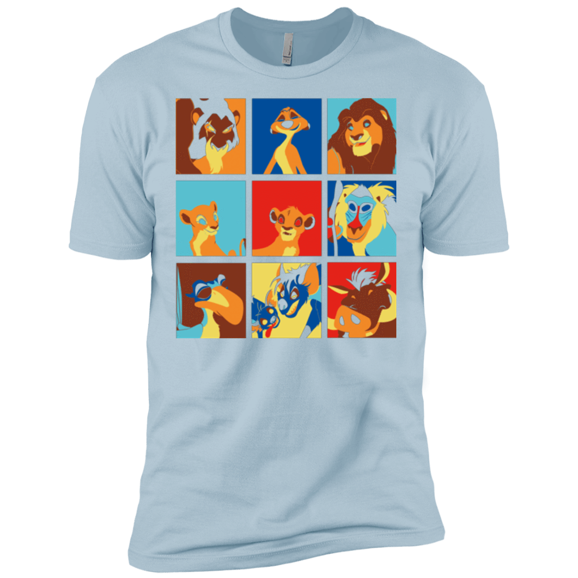 T-Shirts Light Blue / X-Small Lion Pop Men's Premium T-Shirt