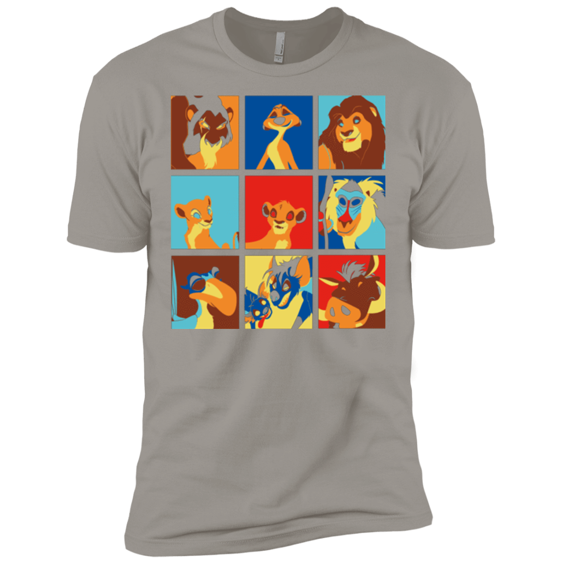 T-Shirts Light Grey / X-Small Lion Pop Men's Premium T-Shirt