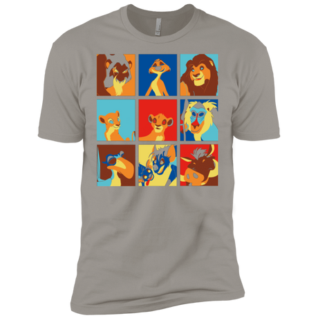 T-Shirts Light Grey / X-Small Lion Pop Men's Premium T-Shirt