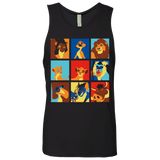 T-Shirts Black / Small Lion Pop Men's Premium Tank Top