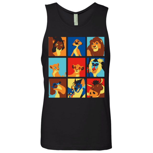 T-Shirts Black / Small Lion Pop Men's Premium Tank Top