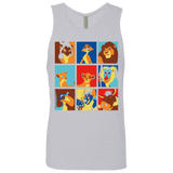 T-Shirts Heather Grey / Small Lion Pop Men's Premium Tank Top