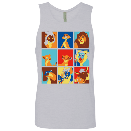 T-Shirts Heather Grey / Small Lion Pop Men's Premium Tank Top