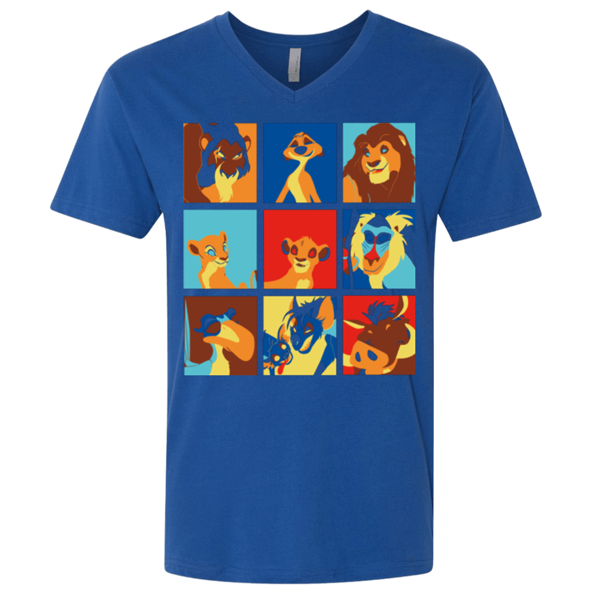 T-Shirts Royal / X-Small Lion Pop Men's Premium V-Neck