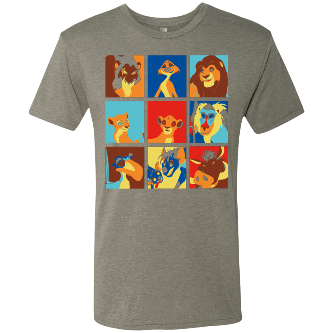 T-Shirts Venetian Grey / Small Lion Pop Men's Triblend T-Shirt