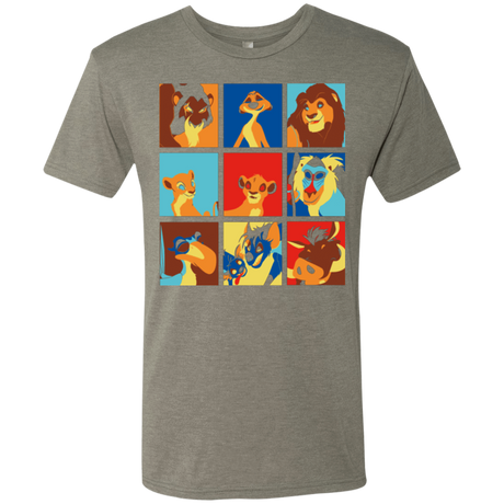 T-Shirts Venetian Grey / Small Lion Pop Men's Triblend T-Shirt