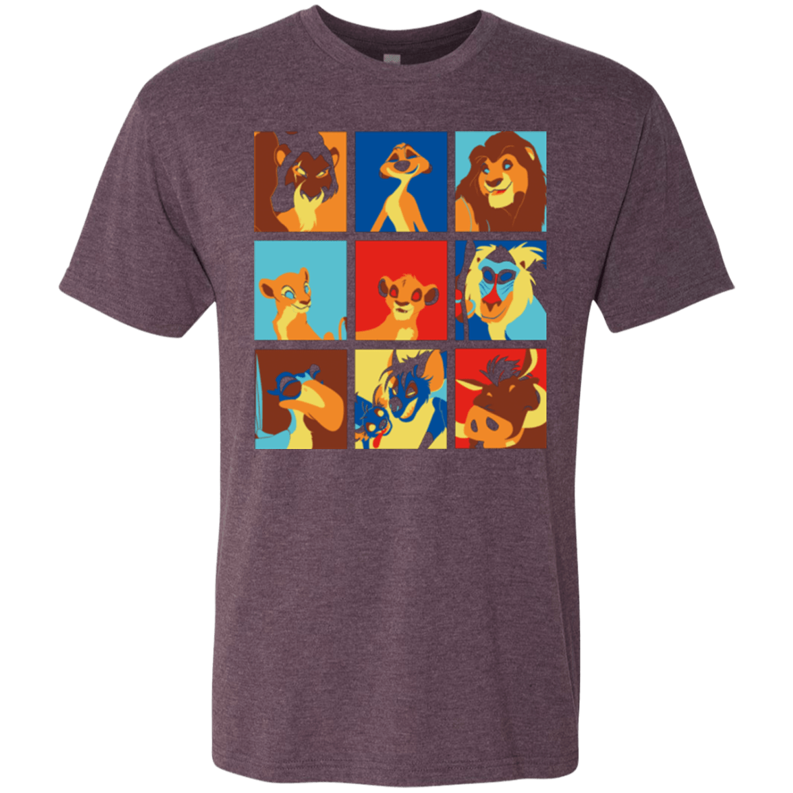 T-Shirts Vintage Purple / Small Lion Pop Men's Triblend T-Shirt