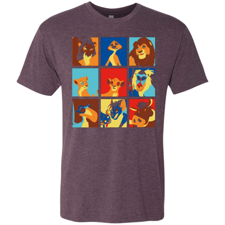 T-Shirts Vintage Purple / Small Lion Pop Men's Triblend T-Shirt