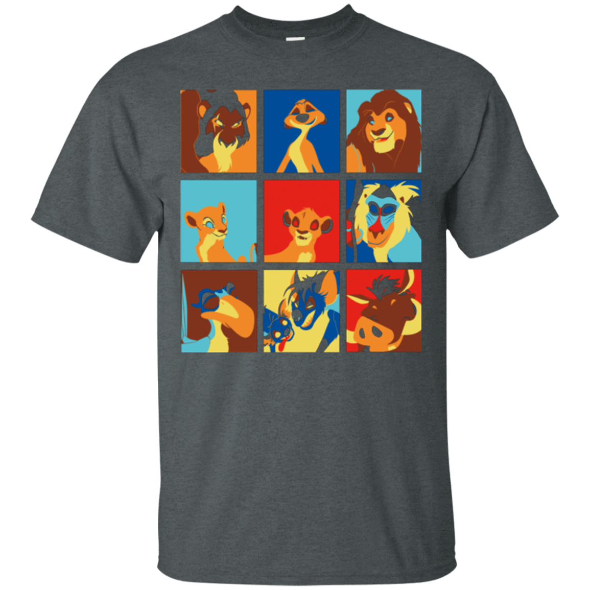 T-Shirts Dark Heather / Small Lion Pop T-Shirt