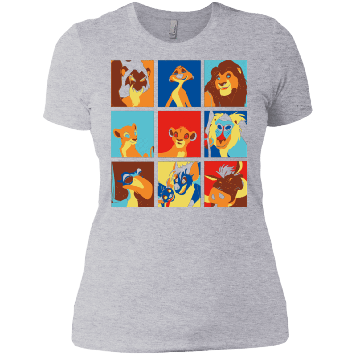 T-Shirts Heather Grey / X-Small Lion Pop Women's Premium T-Shirt