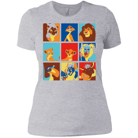 T-Shirts Heather Grey / X-Small Lion Pop Women's Premium T-Shirt