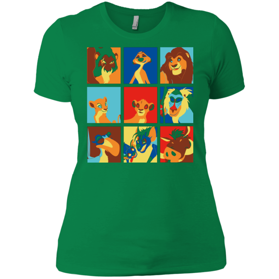 T-Shirts Kelly Green / X-Small Lion Pop Women's Premium T-Shirt