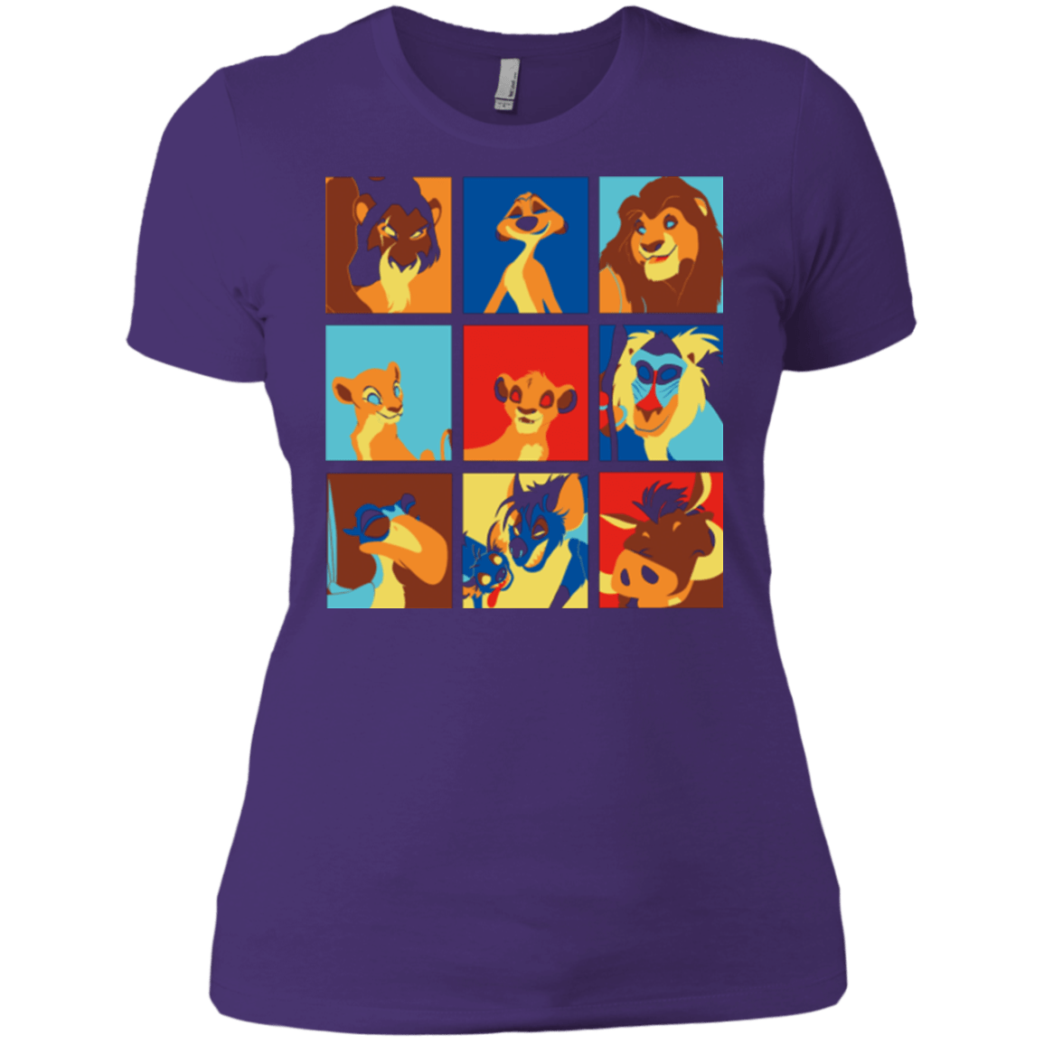 T-Shirts Purple / X-Small Lion Pop Women's Premium T-Shirt