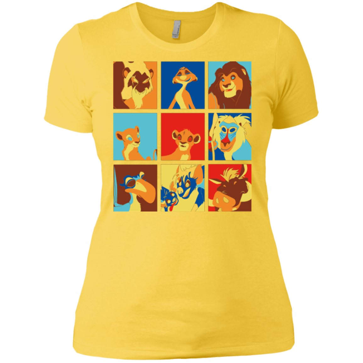 T-Shirts Vibrant Yellow / X-Small Lion Pop Women's Premium T-Shirt