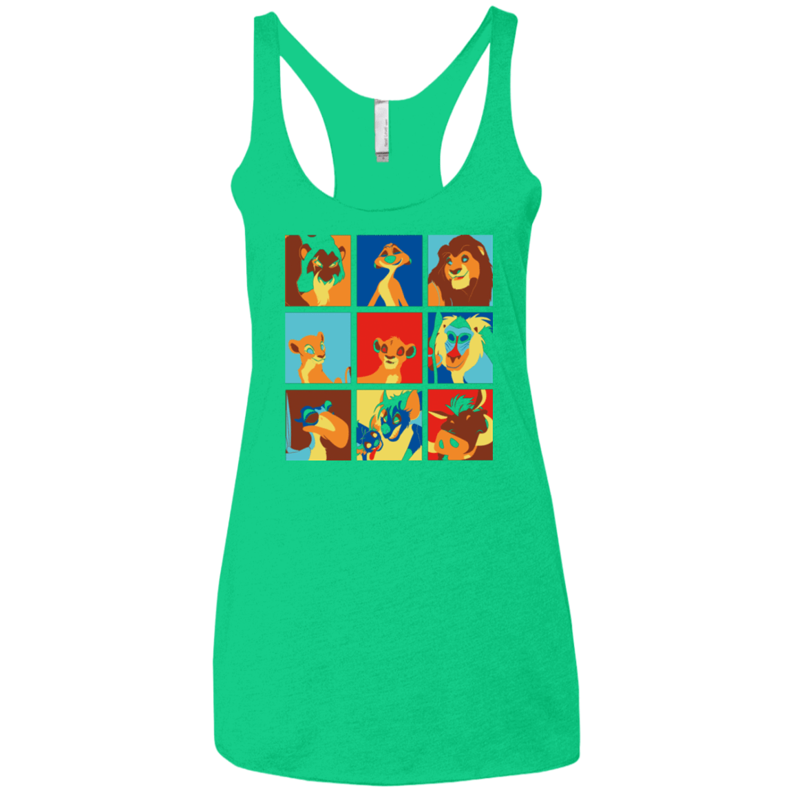 T-Shirts Envy / X-Small Lion Pop Women's Triblend Racerback Tank