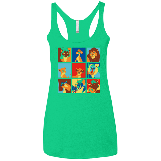 T-Shirts Envy / X-Small Lion Pop Women's Triblend Racerback Tank