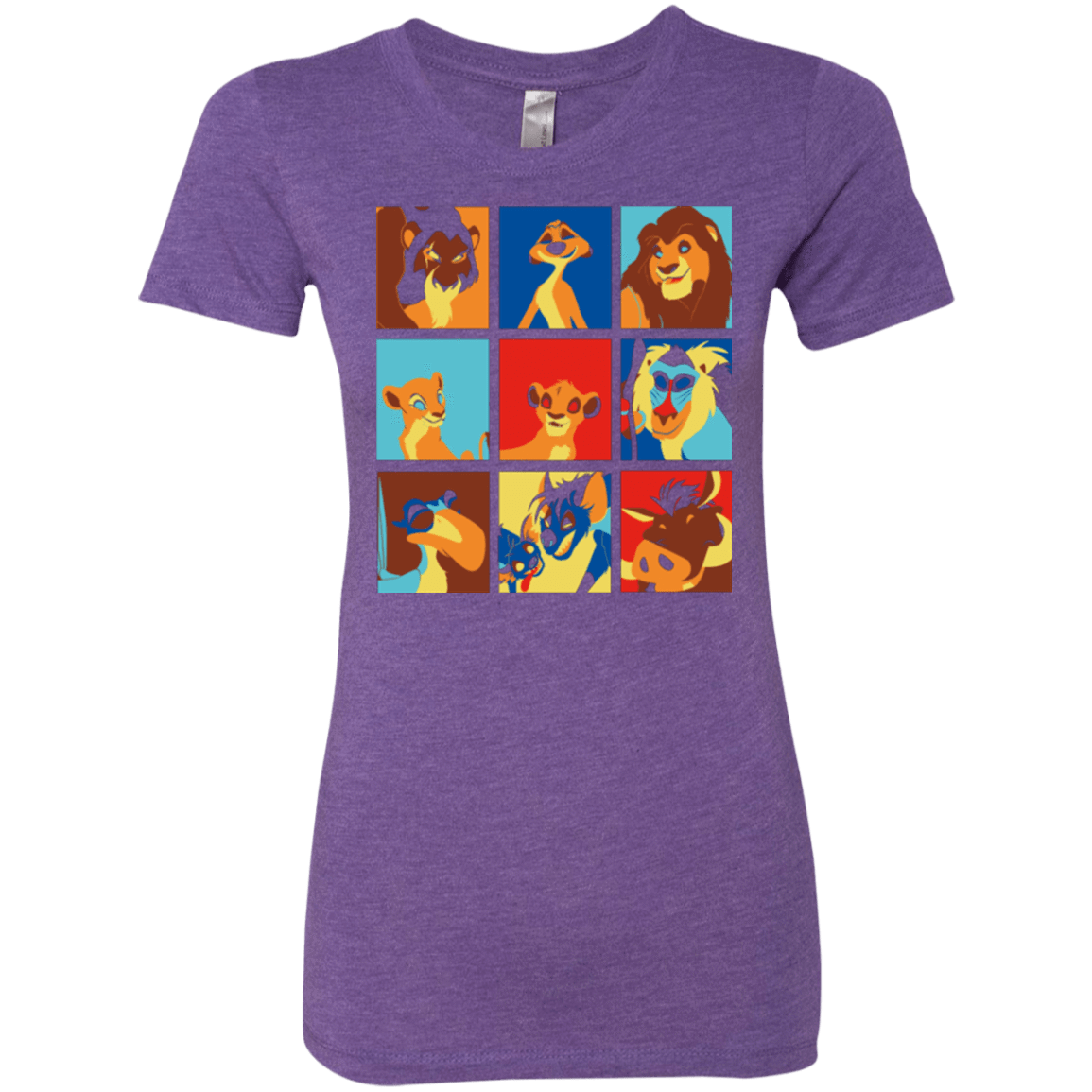 T-Shirts Purple Rush / Small Lion Pop Women's Triblend T-Shirt