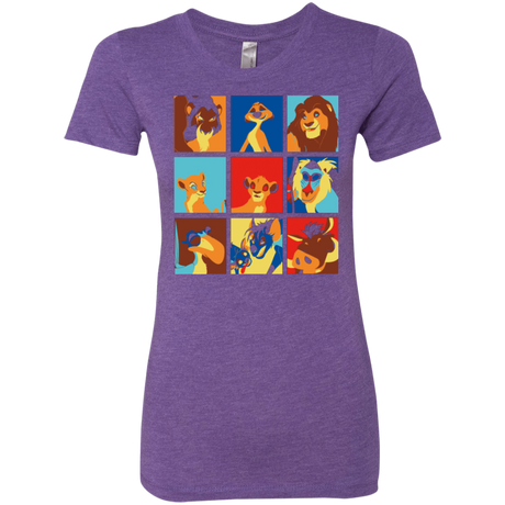 T-Shirts Purple Rush / Small Lion Pop Women's Triblend T-Shirt