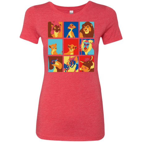 T-Shirts Vintage Red / Small Lion Pop Women's Triblend T-Shirt