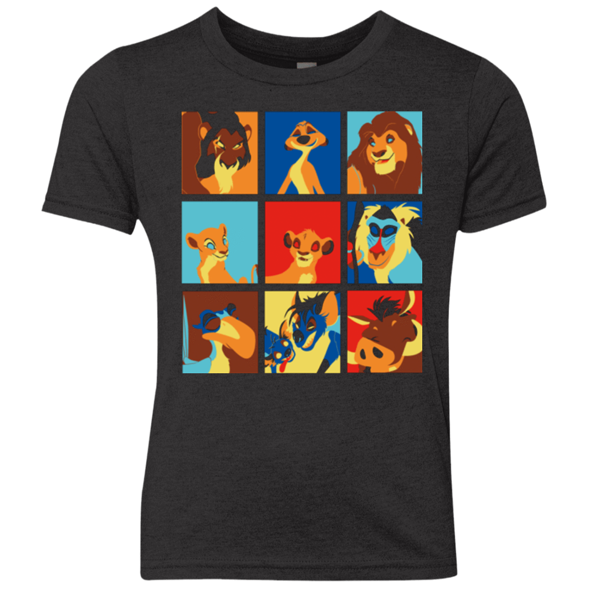 T-Shirts Vintage Black / YXS Lion Pop Youth Triblend T-Shirt