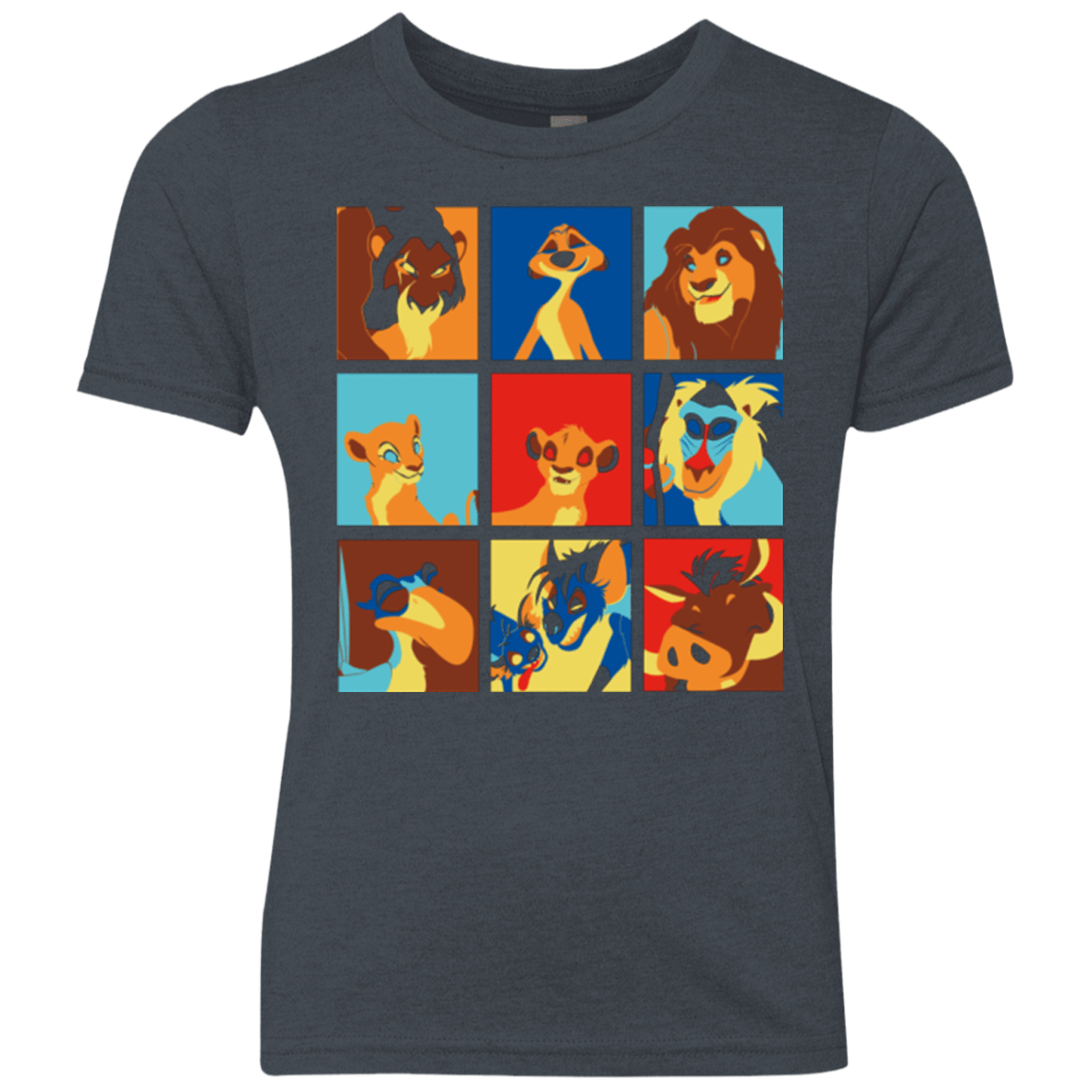 T-Shirts Vintage Navy / YXS Lion Pop Youth Triblend T-Shirt