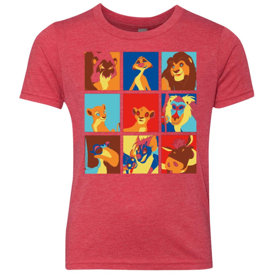 T-Shirts Vintage Red / YXS Lion Pop Youth Triblend T-Shirt