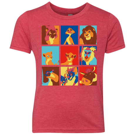 T-Shirts Vintage Red / YXS Lion Pop Youth Triblend T-Shirt