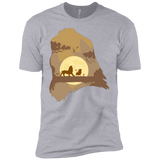 T-Shirts Heather Grey / YXS Lion Portrait Boys Premium T-Shirt