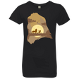 T-Shirts Black / YXS Lion Portrait Girls Premium T-Shirt