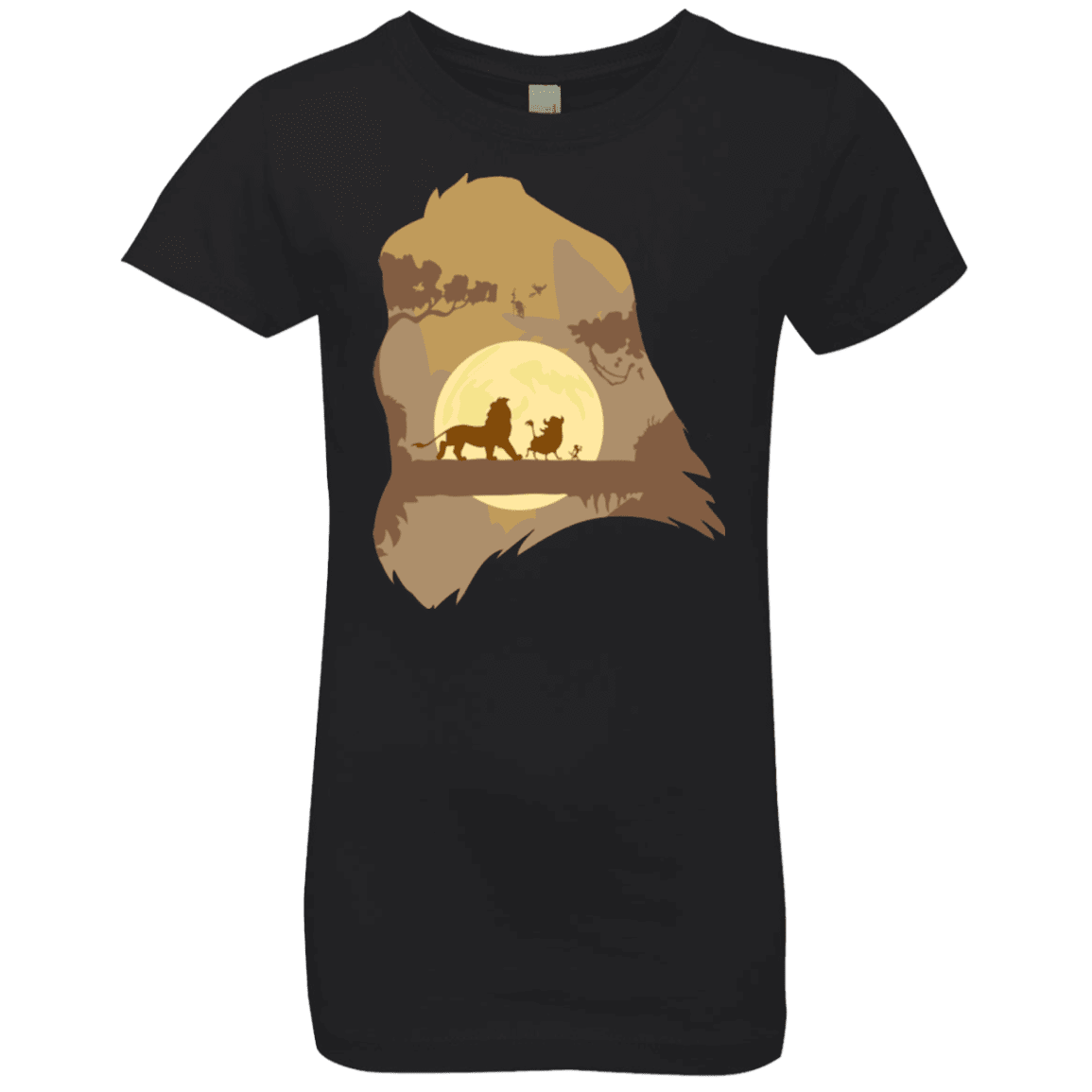 T-Shirts Black / YXS Lion Portrait Girls Premium T-Shirt