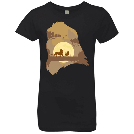 T-Shirts Black / YXS Lion Portrait Girls Premium T-Shirt