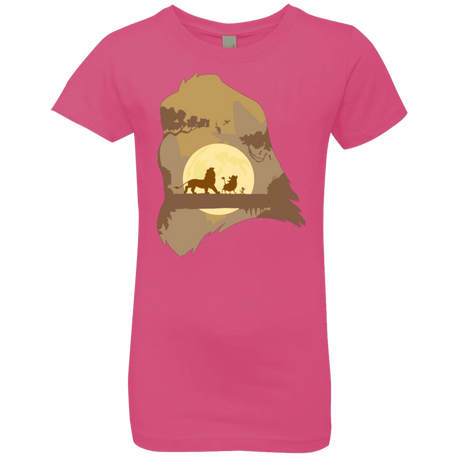 T-Shirts Hot Pink / YXS Lion Portrait Girls Premium T-Shirt