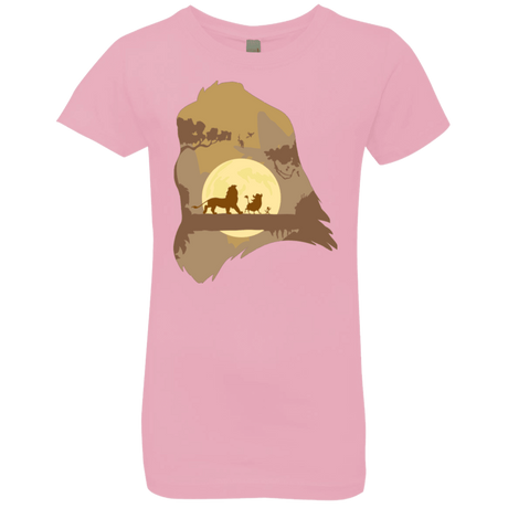 T-Shirts Light Pink / YXS Lion Portrait Girls Premium T-Shirt