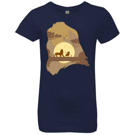 T-Shirts Midnight Navy / YXS Lion Portrait Girls Premium T-Shirt