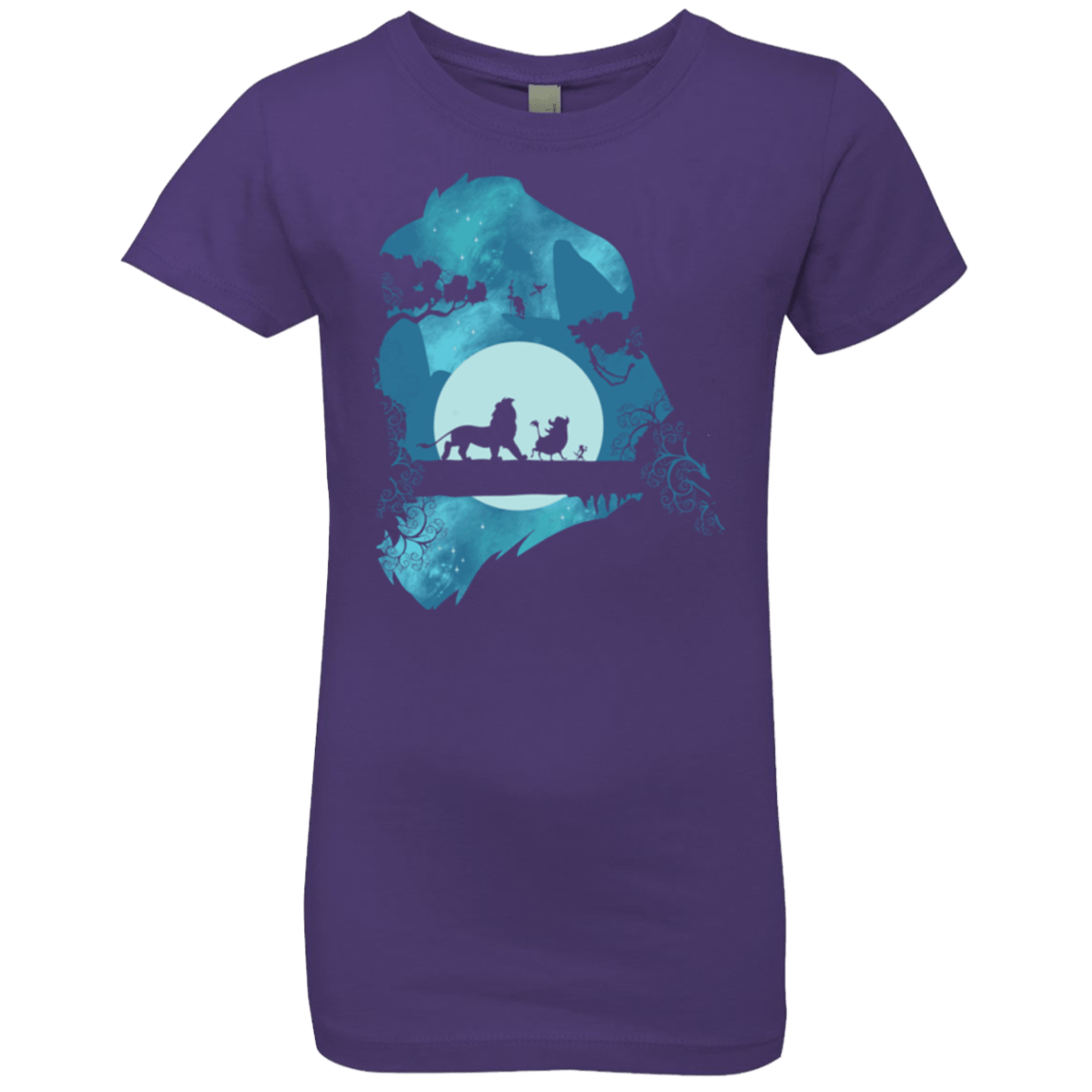T-Shirts Purple Rush / YXS Lion Portrait Girls Premium T-Shirt