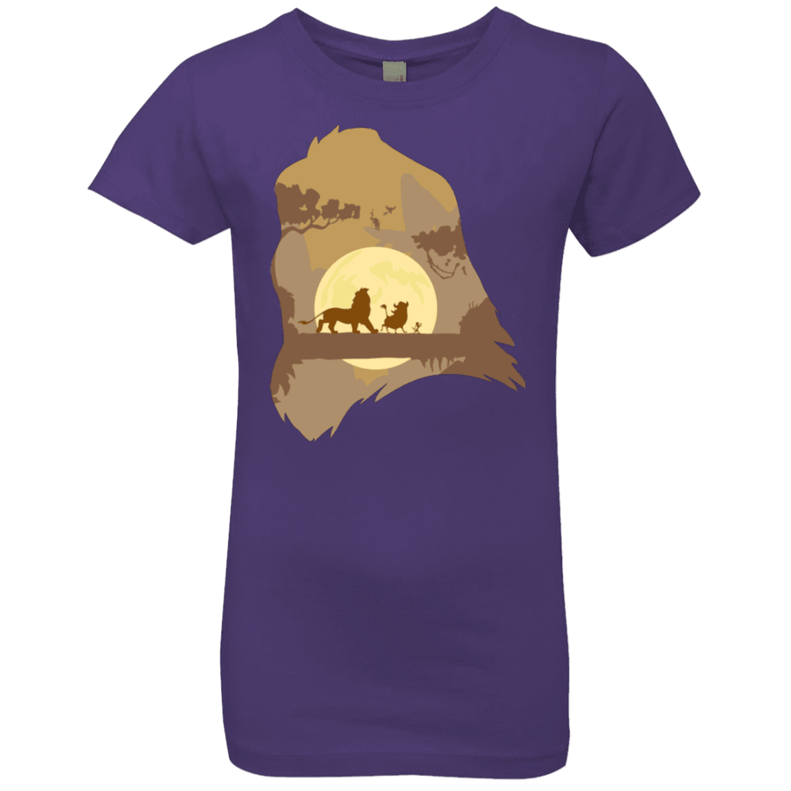 T-Shirts Purple Rush / YXS Lion Portrait Girls Premium T-Shirt