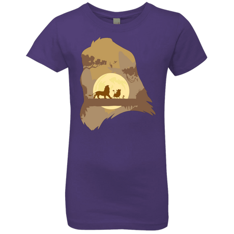 T-Shirts Purple Rush / YXS Lion Portrait Girls Premium T-Shirt