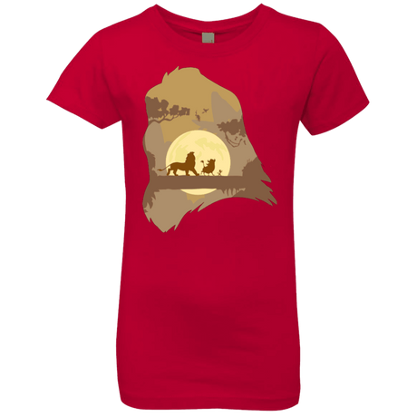 T-Shirts Red / YXS Lion Portrait Girls Premium T-Shirt