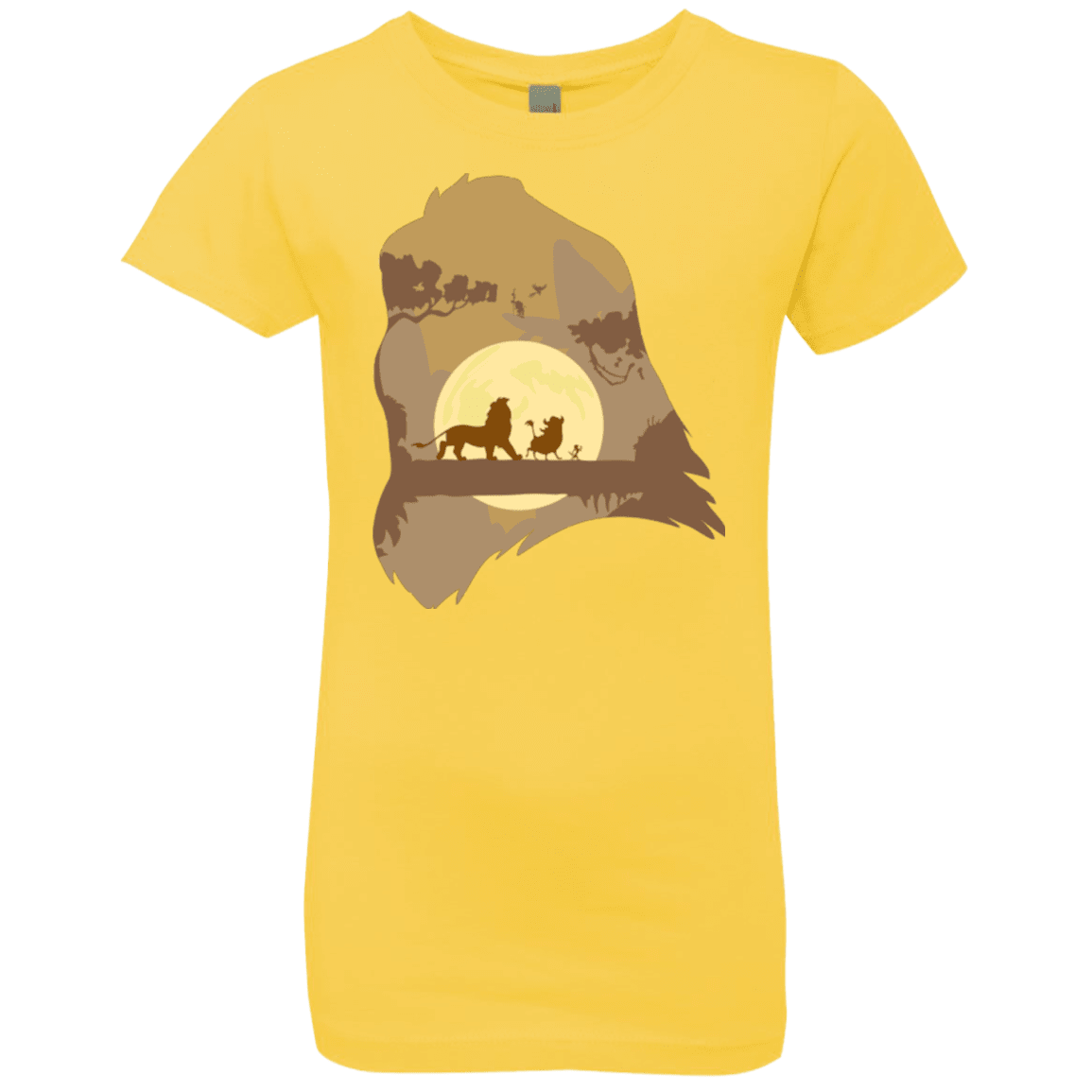 T-Shirts Vibrant Yellow / YXS Lion Portrait Girls Premium T-Shirt