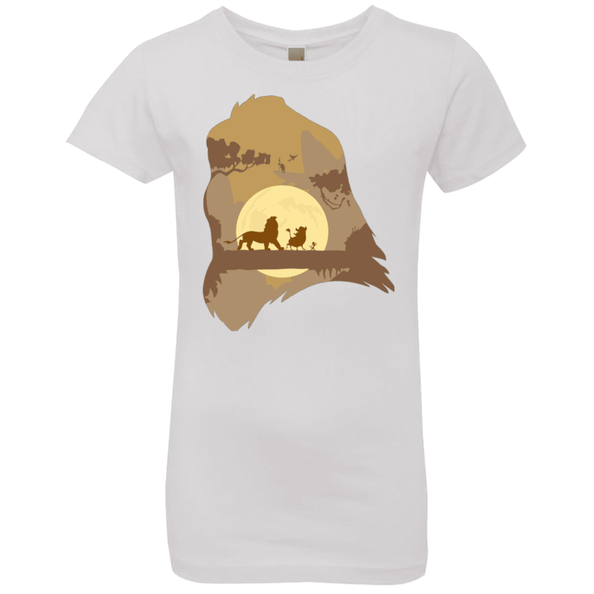 T-Shirts White / YXS Lion Portrait Girls Premium T-Shirt