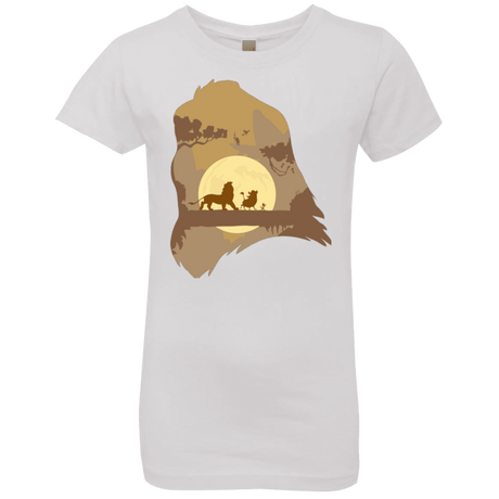 T-Shirts White / YXS Lion Portrait Girls Premium T-Shirt