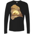 T-Shirts Black / Small Lion Portrait Men's Premium Long Sleeve